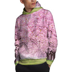 Japanese Cherry Blossom Tree Print Pullover Hoodie