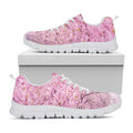 Japanese Cherry Blossom Tree Print White Running Shoes