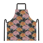 Japanese Chrysanthemum Pattern Print Apron