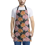 Japanese Chrysanthemum Pattern Print Apron