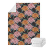 Japanese Chrysanthemum Pattern Print Blanket