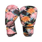 Japanese Chrysanthemum Pattern Print Boxing Gloves