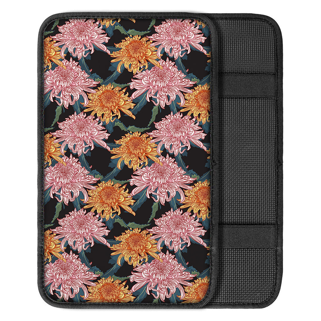 Japanese Chrysanthemum Pattern Print Car Center Console Cover