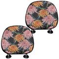 Japanese Chrysanthemum Pattern Print Car Headrest Covers