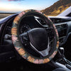 Japanese Chrysanthemum Pattern Print Car Steering Wheel Cover