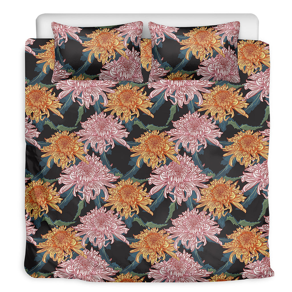 Japanese Chrysanthemum Pattern Print Duvet Cover Bedding Set