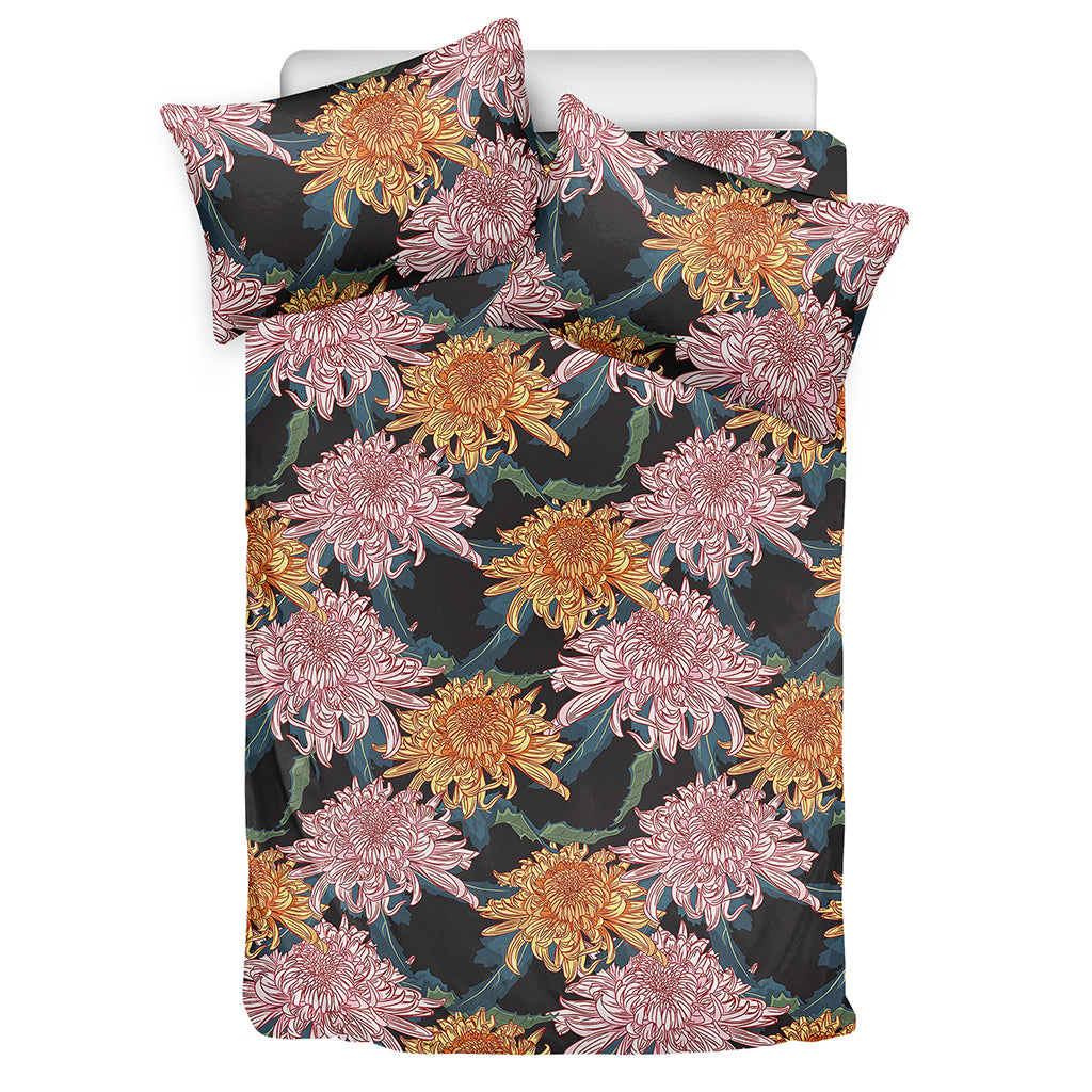 Japanese Chrysanthemum Pattern Print Duvet Cover Bedding Set