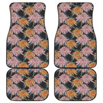 Japanese Chrysanthemum Pattern Print Front and Back Car Floor Mats