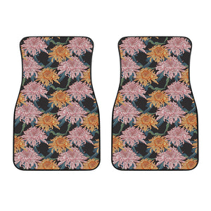 Japanese Chrysanthemum Pattern Print Front Car Floor Mats