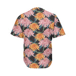 Japanese Chrysanthemum Pattern Print Men's Baseball Jersey