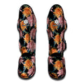 Japanese Chrysanthemum Pattern Print Muay Thai Shin Guards
