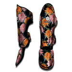 Japanese Chrysanthemum Pattern Print Muay Thai Shin Guard