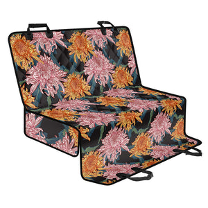 Japanese Chrysanthemum Pattern Print Pet Car Back Seat Cover