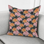 Japanese Chrysanthemum Pattern Print Pillow Cover