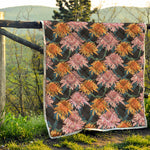 Japanese Chrysanthemum Pattern Print Quilt