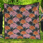 Japanese Chrysanthemum Pattern Print Quilt