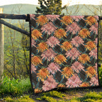 Japanese Chrysanthemum Pattern Print Quilt