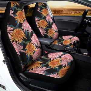 Japanese Chrysanthemum Pattern Print Universal Fit Car Seat Covers