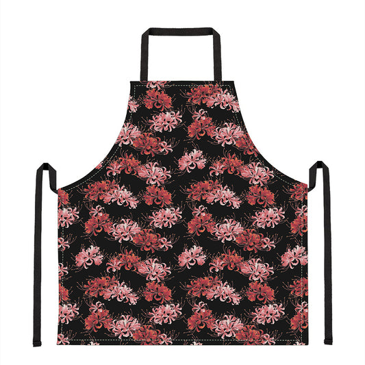 Japanese Cluster Amaryllis Pattern Print Apron