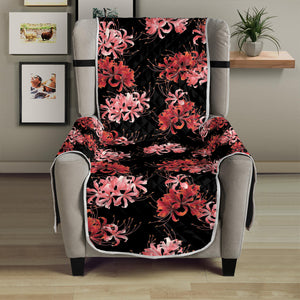 Japanese Cluster Amaryllis Pattern Print Armchair Protector