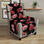 Japanese Cluster Amaryllis Pattern Print Armchair Protector