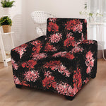 Japanese Cluster Amaryllis Pattern Print Armchair Slipcover