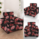 Japanese Cluster Amaryllis Pattern Print Armchair Slipcover