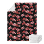 Japanese Cluster Amaryllis Pattern Print Blanket