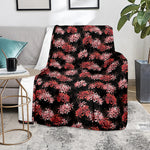 Japanese Cluster Amaryllis Pattern Print Blanket