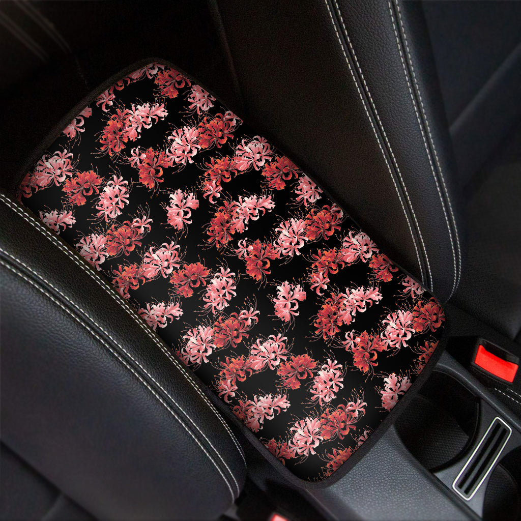 Japanese Cluster Amaryllis Pattern Print Car Center Console Cover