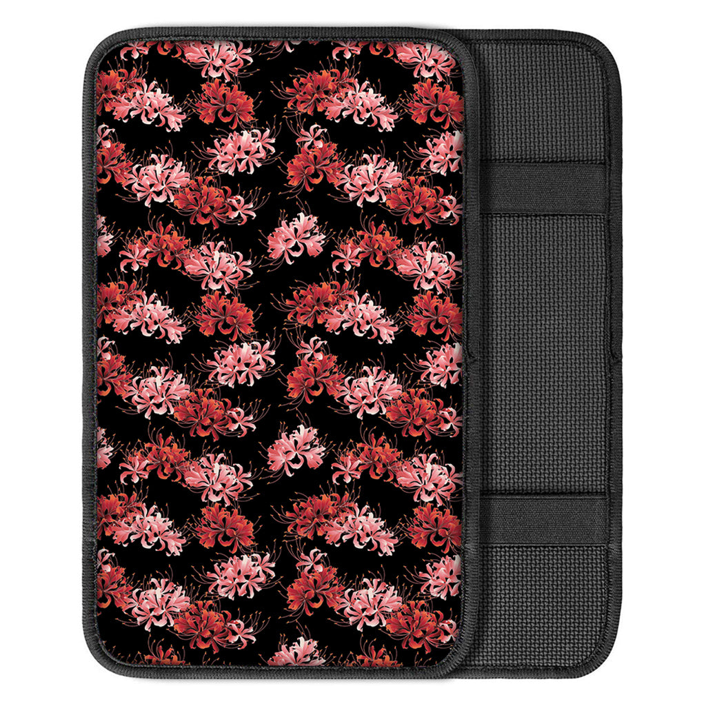 Japanese Cluster Amaryllis Pattern Print Car Center Console Cover