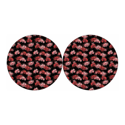Japanese Cluster Amaryllis Pattern Print Car Coasters