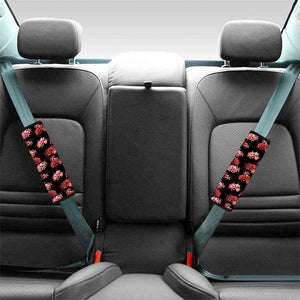 Japanese Cluster Amaryllis Pattern Print Car Seat Belt Covers