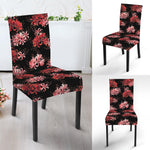 Japanese Cluster Amaryllis Pattern Print Dining Chair Slipcover