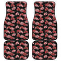 Japanese Cluster Amaryllis Pattern Print Front and Back Car Floor Mats