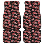 Japanese Cluster Amaryllis Pattern Print Front and Back Car Floor Mats