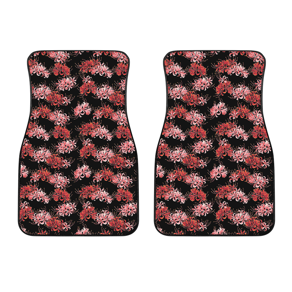 Japanese Cluster Amaryllis Pattern Print Front Car Floor Mats