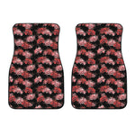 Japanese Cluster Amaryllis Pattern Print Front Car Floor Mats