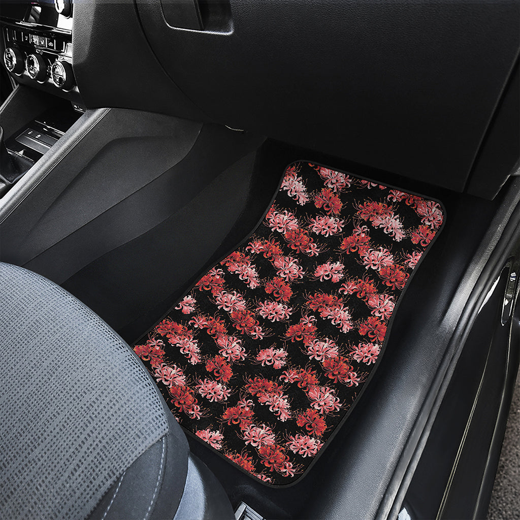 Japanese Cluster Amaryllis Pattern Print Front Car Floor Mats