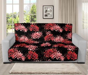 Japanese Cluster Amaryllis Pattern Print Futon Protector