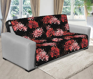 Japanese Cluster Amaryllis Pattern Print Futon Protector