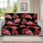 Japanese Cluster Amaryllis Pattern Print Futon Protector