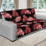 Japanese Cluster Amaryllis Pattern Print Futon Protector