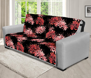 Japanese Cluster Amaryllis Pattern Print Futon Protector