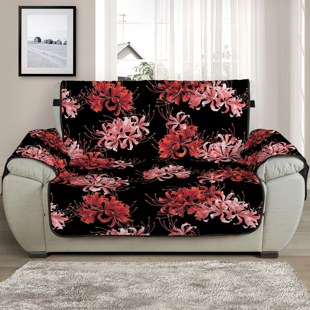 Japanese Cluster Amaryllis Pattern Print Half Sofa Protector