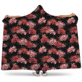 Japanese Cluster Amaryllis Pattern Print Hooded Blanket