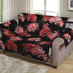 Japanese Cluster Amaryllis Pattern Print Loveseat Protector