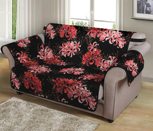 Japanese Cluster Amaryllis Pattern Print Loveseat Protector