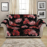 Japanese Cluster Amaryllis Pattern Print Loveseat Protector