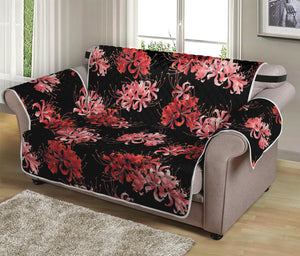 Japanese Cluster Amaryllis Pattern Print Loveseat Protector